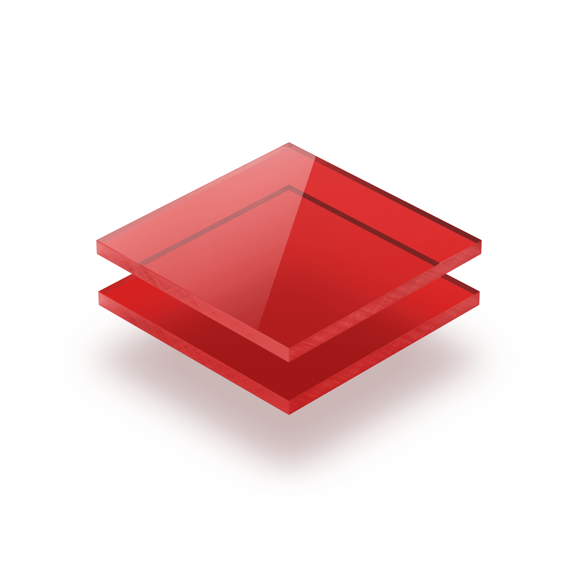 Plexiglass rosso trasparente