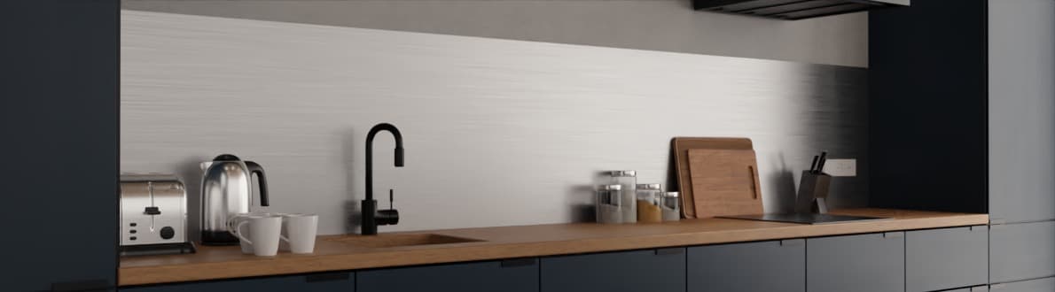Paraschizzi cucina in alluminio