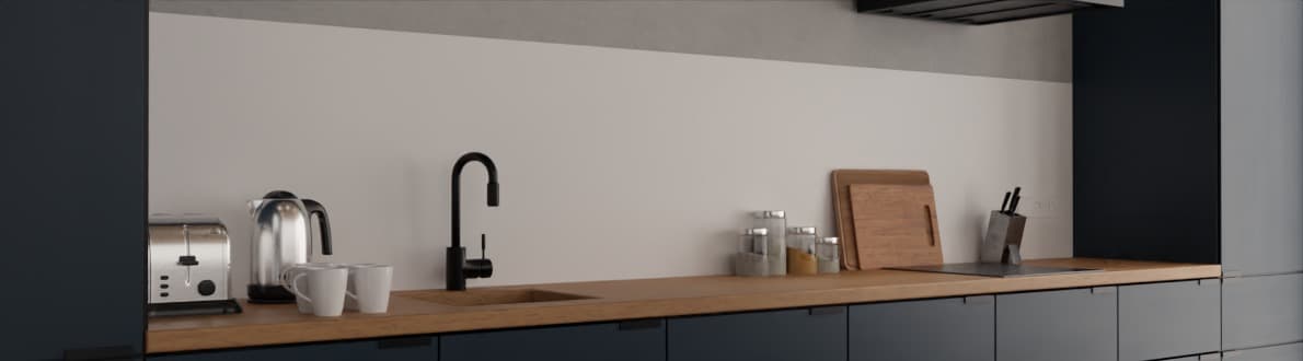 Paraschizzi da cucina in plexiglass
