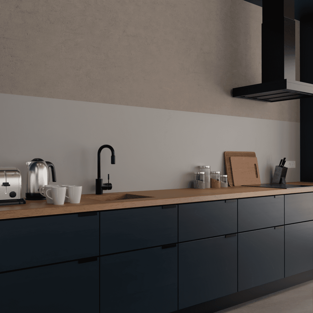 paraschizzi cucina grigio chiaro ral7035