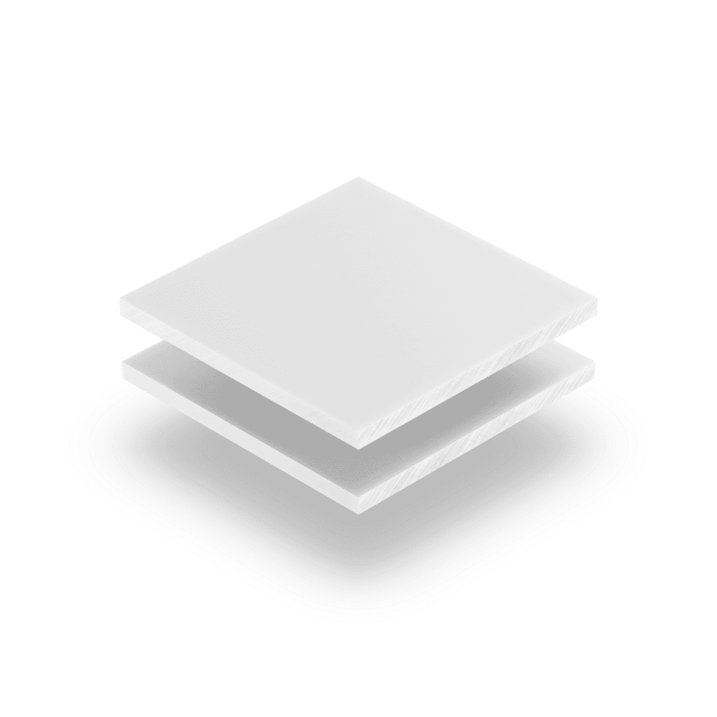 plexiglass ghiacciato bianco