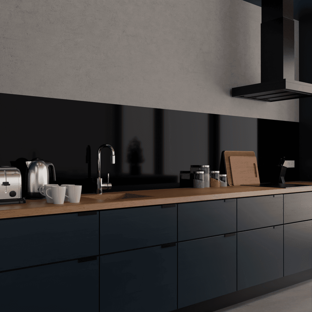 Paraschizzi cucina nero