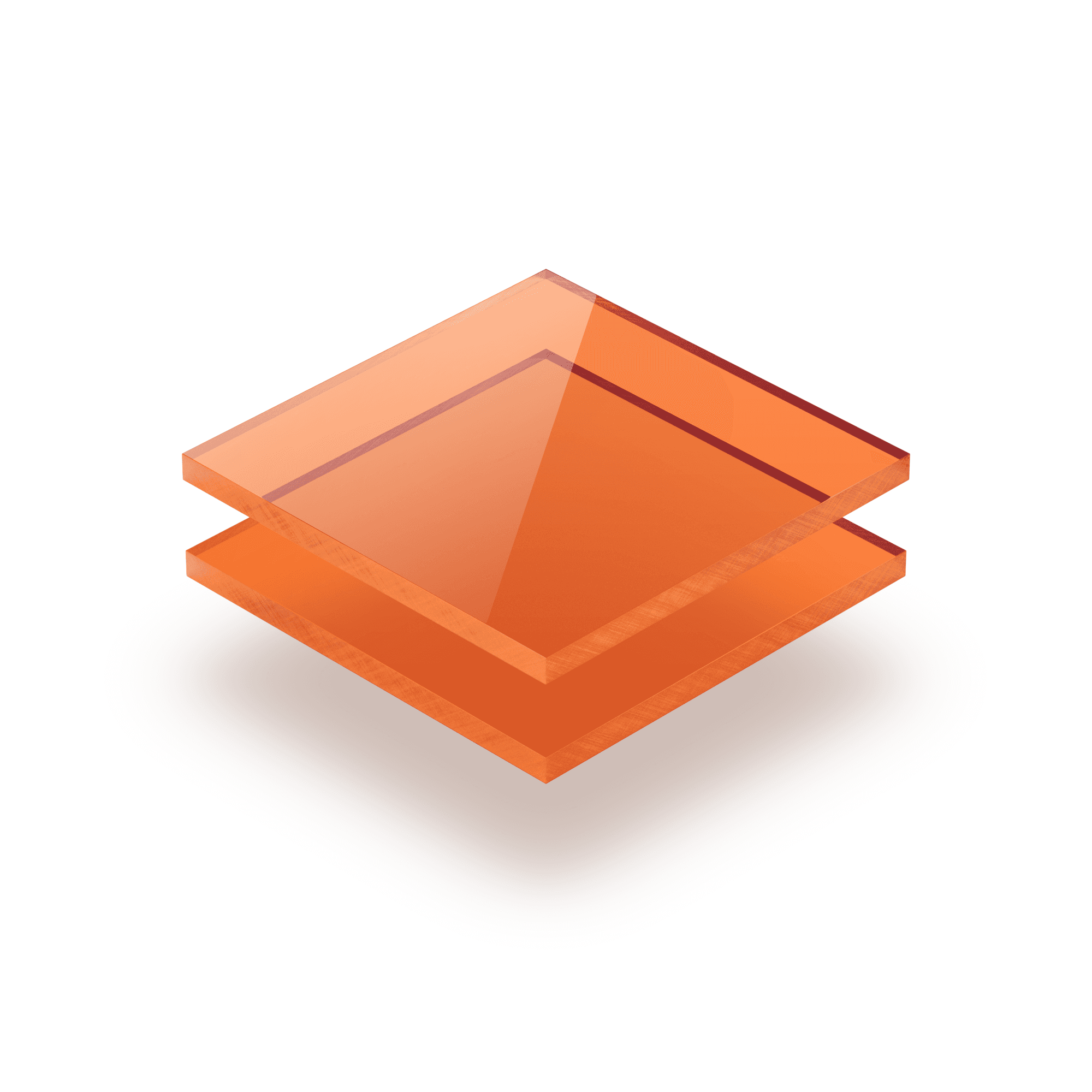 Plexiglass arancione trasparente