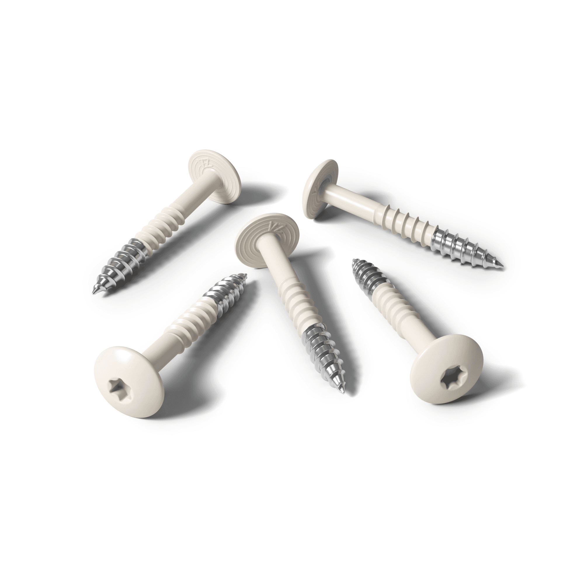 Vite HPL bianco crema RAL 9001 - 25 pezzi