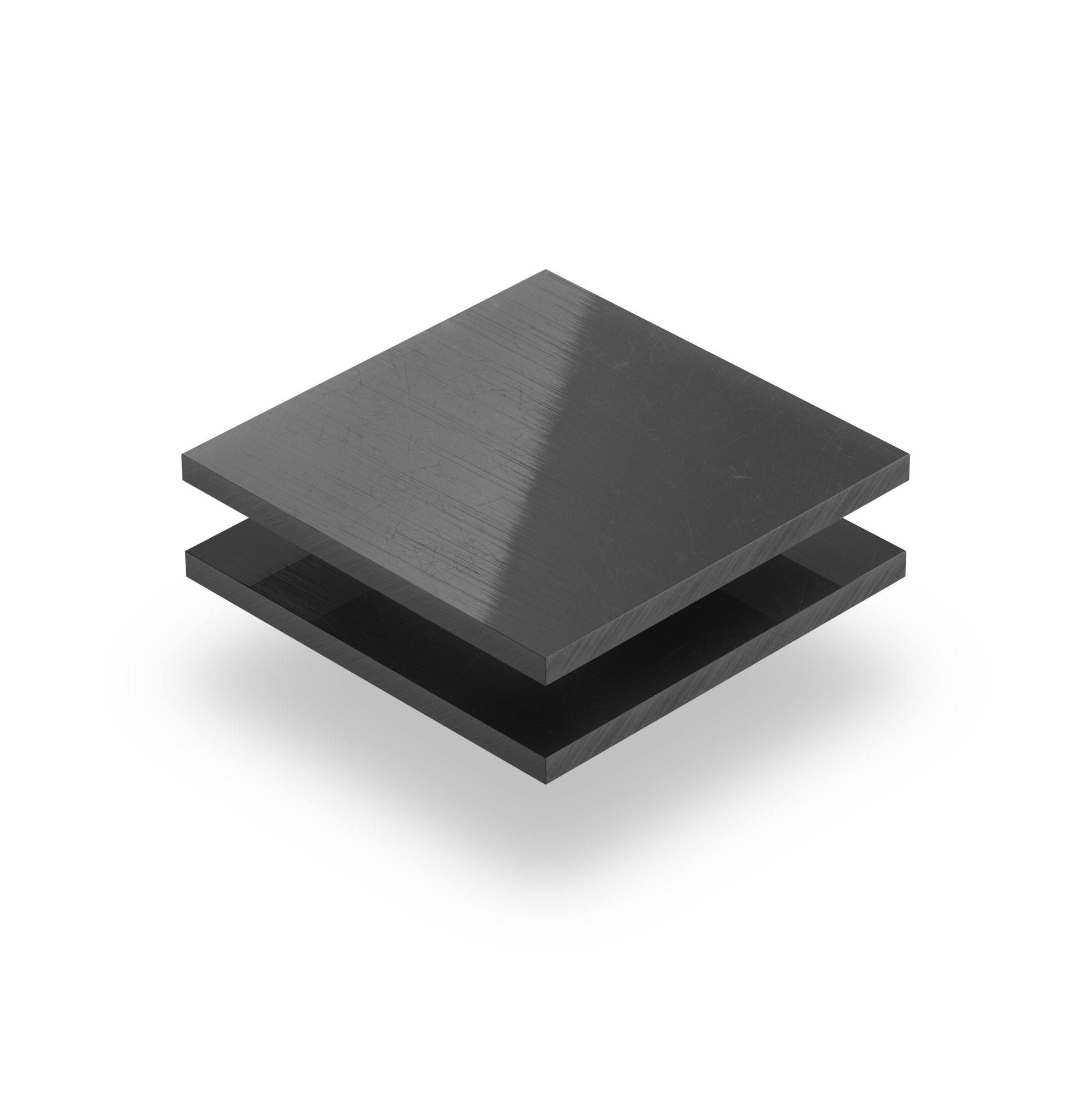 Lastra acrilica in plastica rigida di polimetilmetacrilato, colore nero  lucido, 3 mm, 16 dimensioni tra cui scegliere (297 mm x 210 mm /A4)