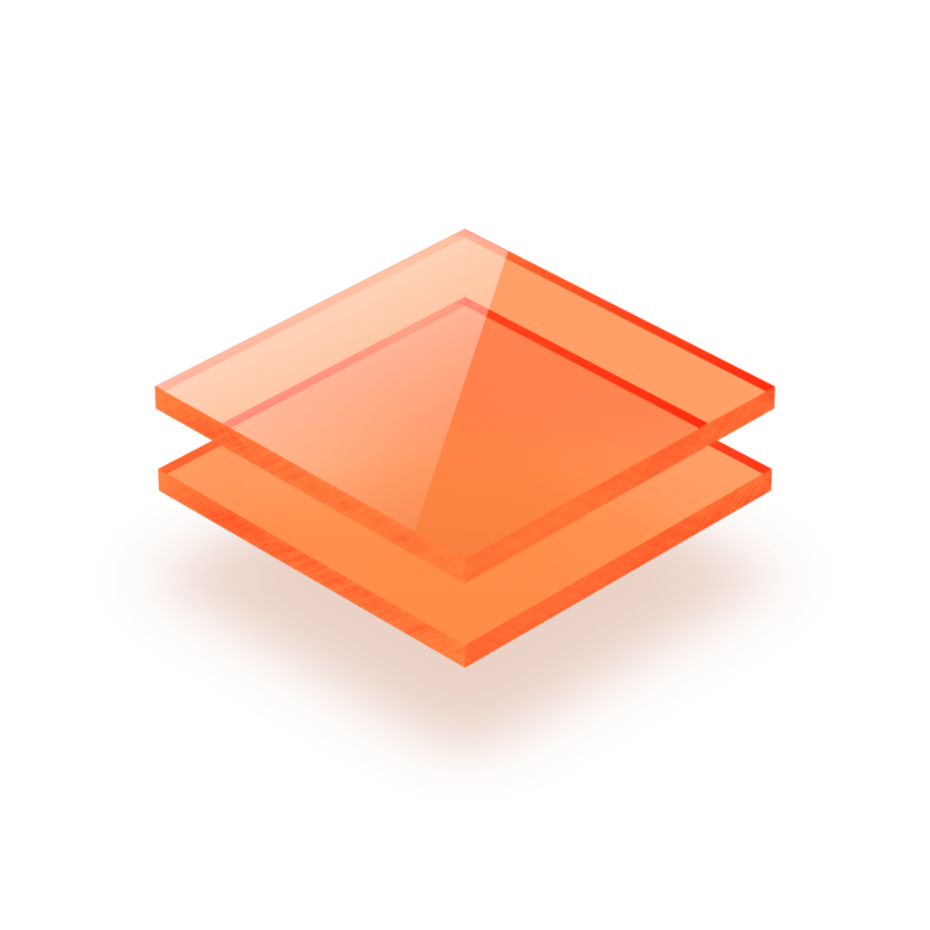 Plexiglass arancione fluorescente