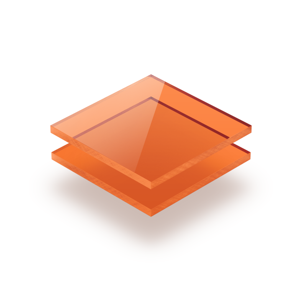 Plexiglass arancione trasparente