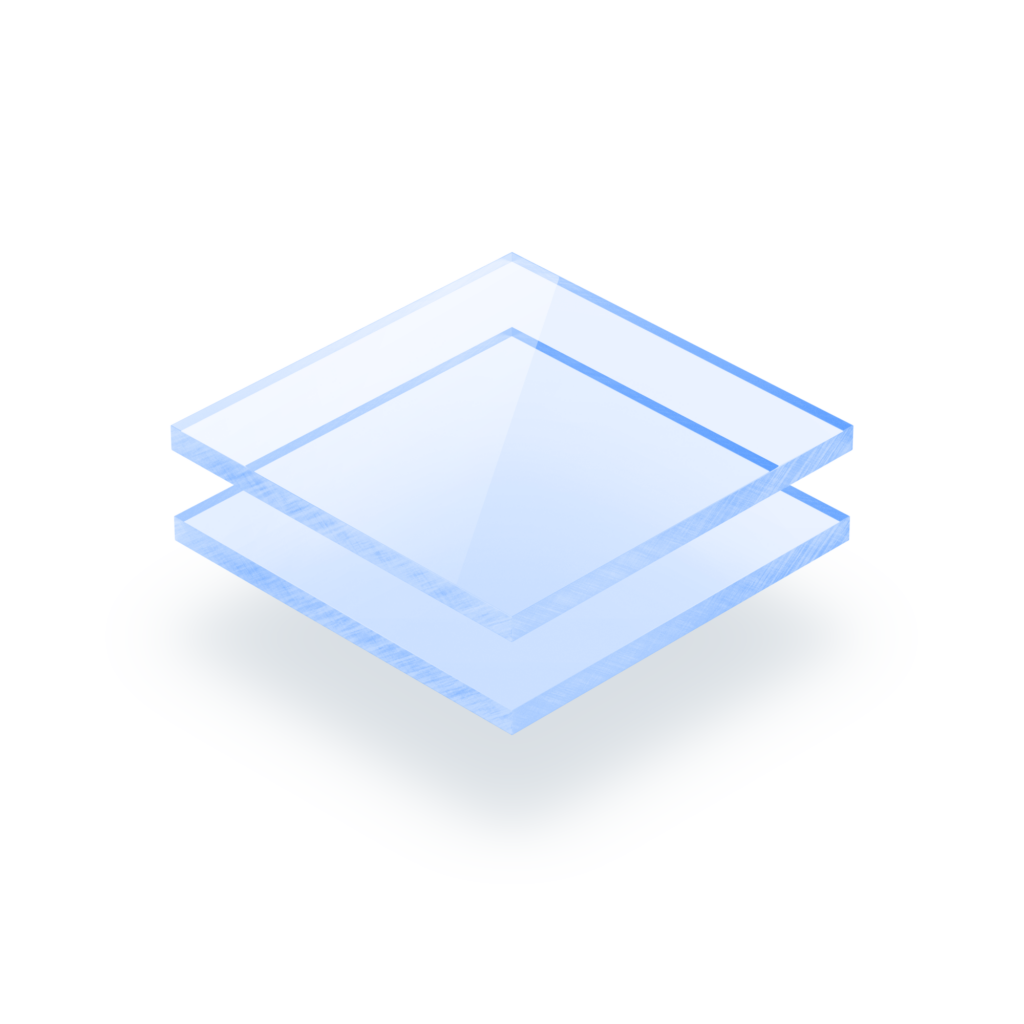 Plexiglass blu fluorescente