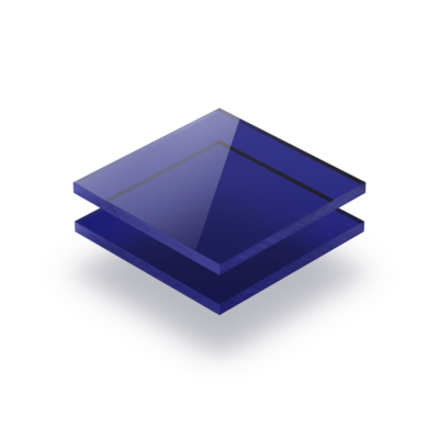 Plexiglass blu trasparente
