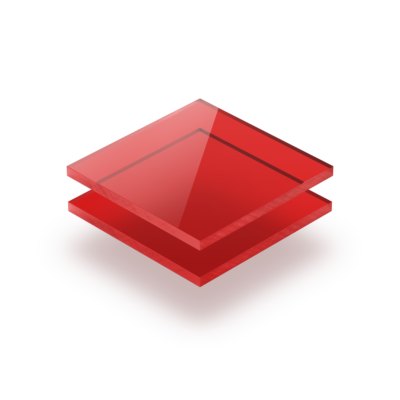 Plexiglass rosso trasparente