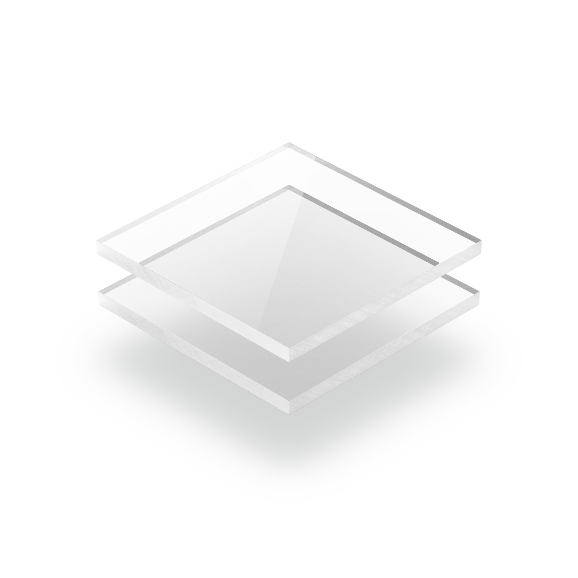 POLIVER Plexiglass Vetro Sintetico Trasparente 100x100 cm