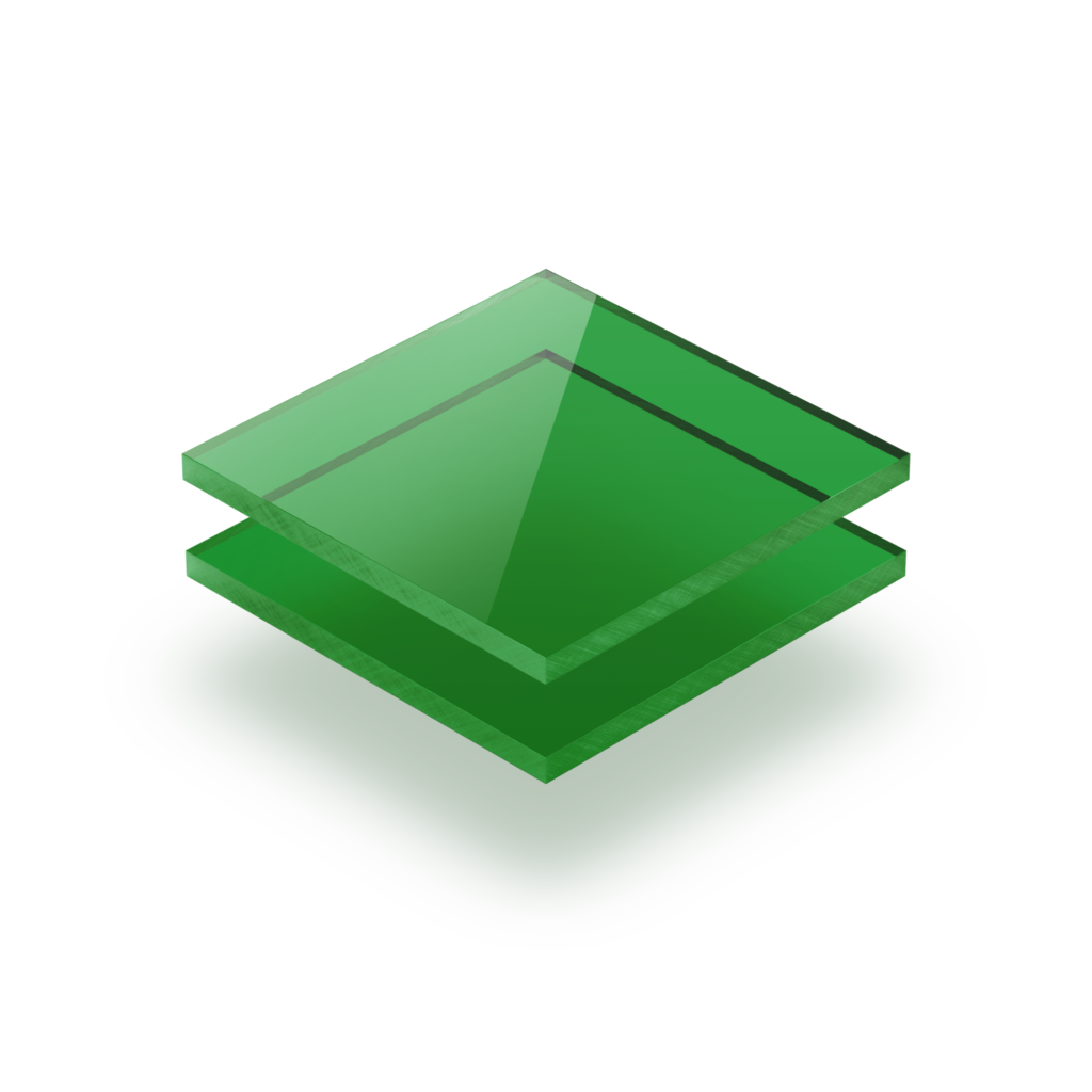 Plexiglass verde trasparente