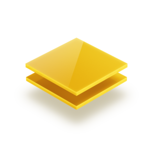 Lettere in plexiglass GS giallo traffico 8mm