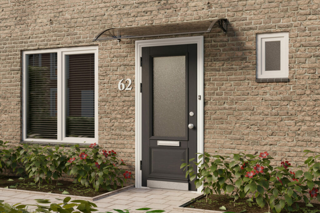 tenda da sole porta d'ingresso curva